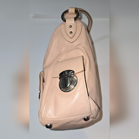 Authentic Marc Jacobs Leather Satchel - Shoulder Bag Beige With Blush Hue - Picture 4 of 15